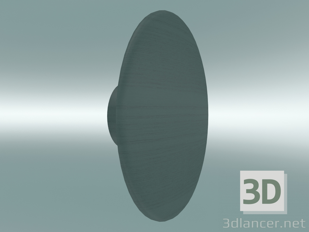3D modeli Elbise askısı Noktalar Ahşap (Ø17 cm, Petrol) - önizleme
