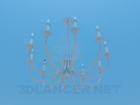 modelo 3D Lámpara Chandelier con candelabros - escuchar modelo 3D Lámpara Chandelier con candelabros - escuchar
