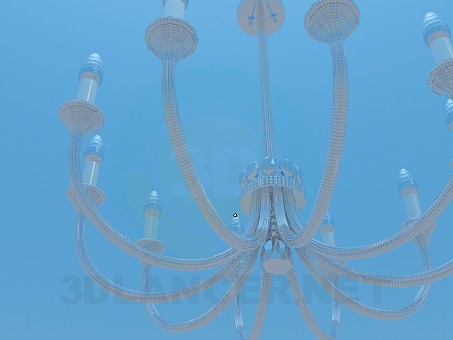 modelo 3D Lámpara Chandelier con candelabros - escuchar modelo 3D Lámpara Chandelier con candelabros - escuchar