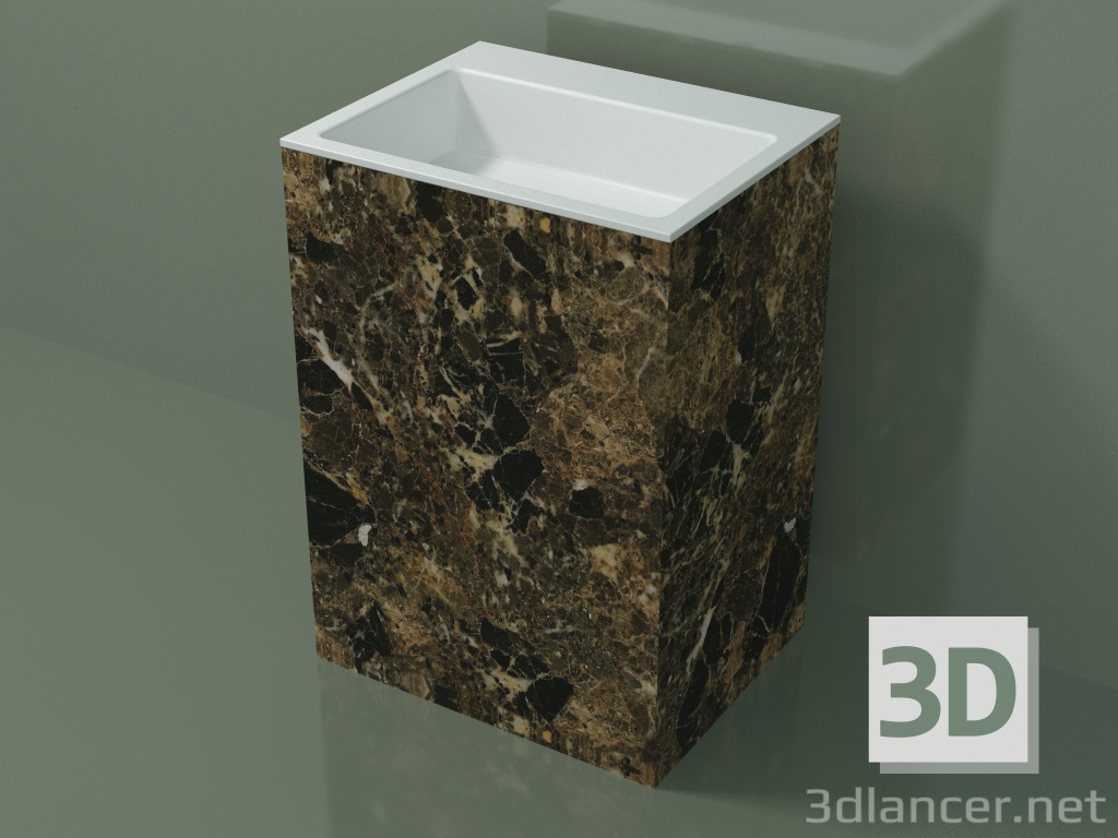 3d model Freestanding washbasin (03R136303, Emperador M06, L 60, P 48, H 85 cm) - preview