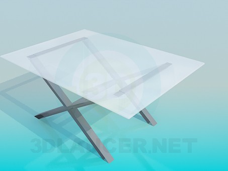 3d модель Столик на перекрещенных ножках – превью 3d модель Столик на перекрещенных ножках – превью