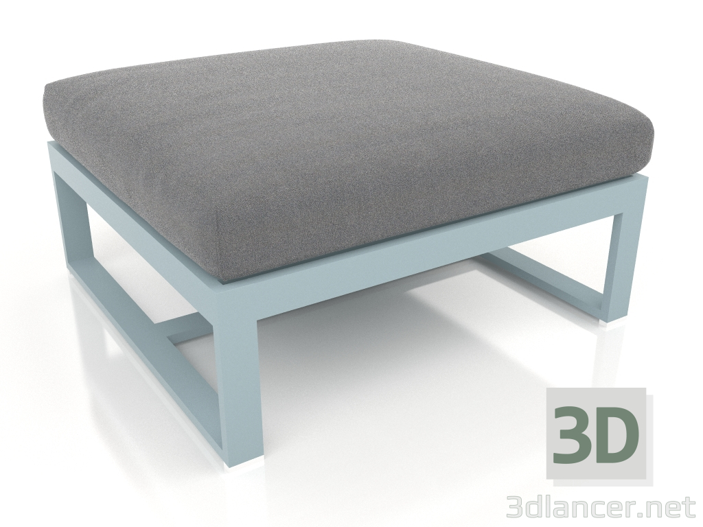 3d model Sectional pouf (Blue gray) - preview