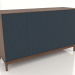 3D Modell TV-Ständer FARGO mit gefrästen Fronten 1600x500x950 mm (Dunkelkobalt, Tabakeiche, Option 2) - Vorschau
