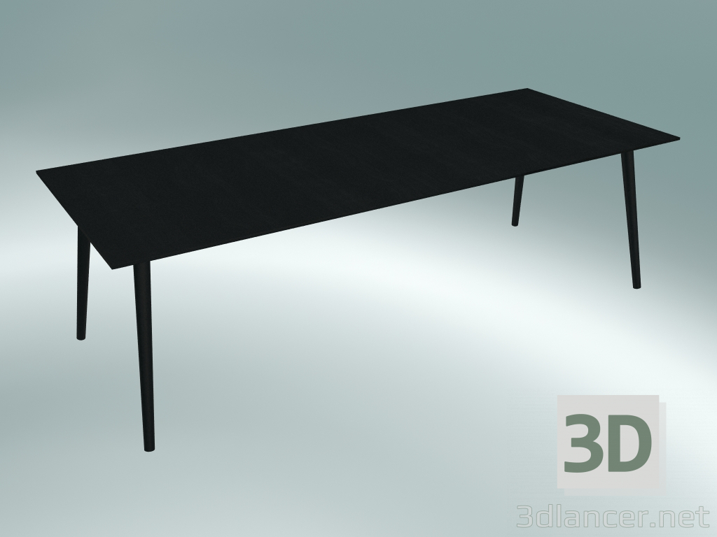 modèle 3D Table à manger In Between (SK6, 250x100cm H 74cm, Chêne laqué noir) - preview