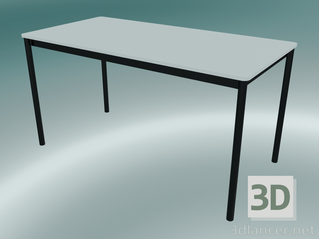 3d model Rectangular table Base 140x70 cm (White, Black) - preview