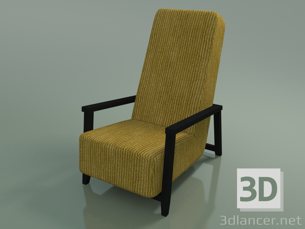 3d model Armchair (20, Black Lacquered) - preview