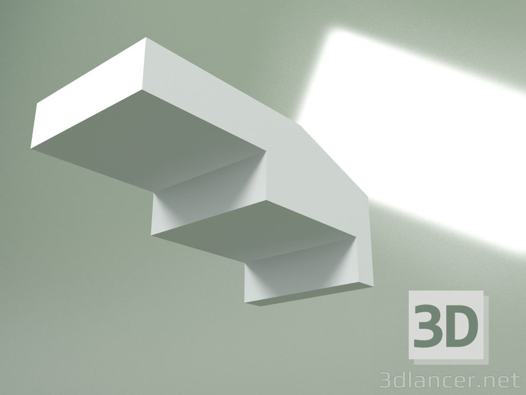 3D modeli Alçı korniş (tavan kaidesi) KT235 - önizleme