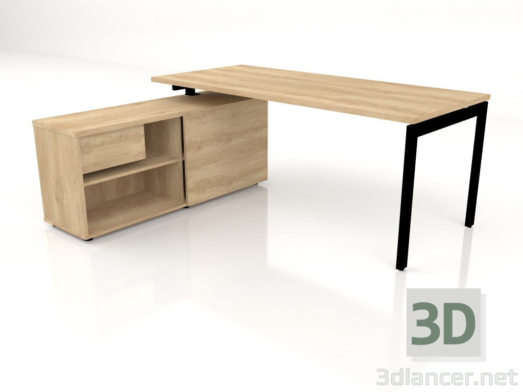 modello 3D Tavolo da lavoro Ogi U BOUL21 (1800x1600) - anteprima