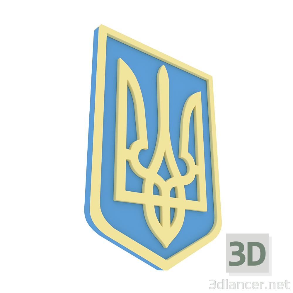 modello 3D di Stemma dell'Ucraina Scudo comprare - rendering