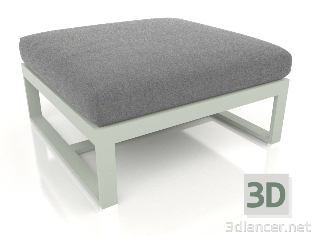 3d model Sectional pouf (Cement gray) - preview