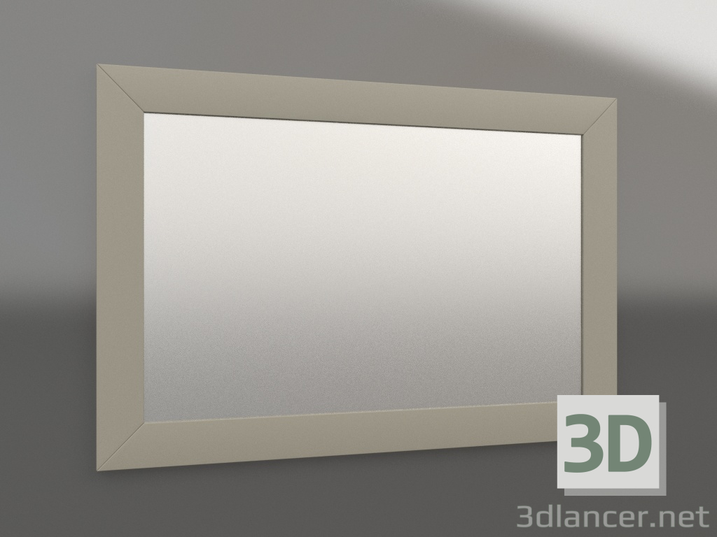 3d model Espejo, acabado lacado gris-beige brillante (110x2,5x75 cm) - vista previa