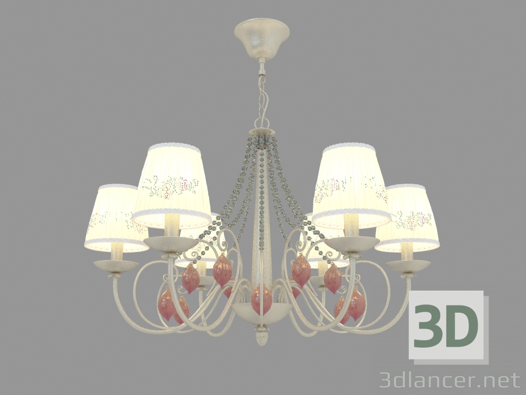 modello 3D Lampadario sospeso Adriana (3922 6) - anteprima