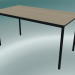 3D Modell Rechteckiger Tischfuß 140x70 cm (Eiche, Schwarz) - Vorschau