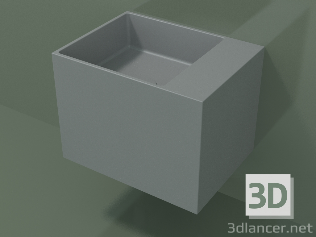 3d model Wall-mounted washbasin (02UN22102, Silver Gray C35, L 48, P 36, H 36 cm) - preview