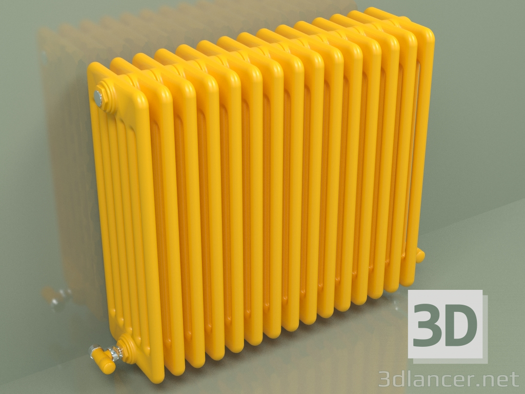 modèle 3D Radiateur TESI 6 (H 600 15EL, jaune melon - RAL 1028) - preview