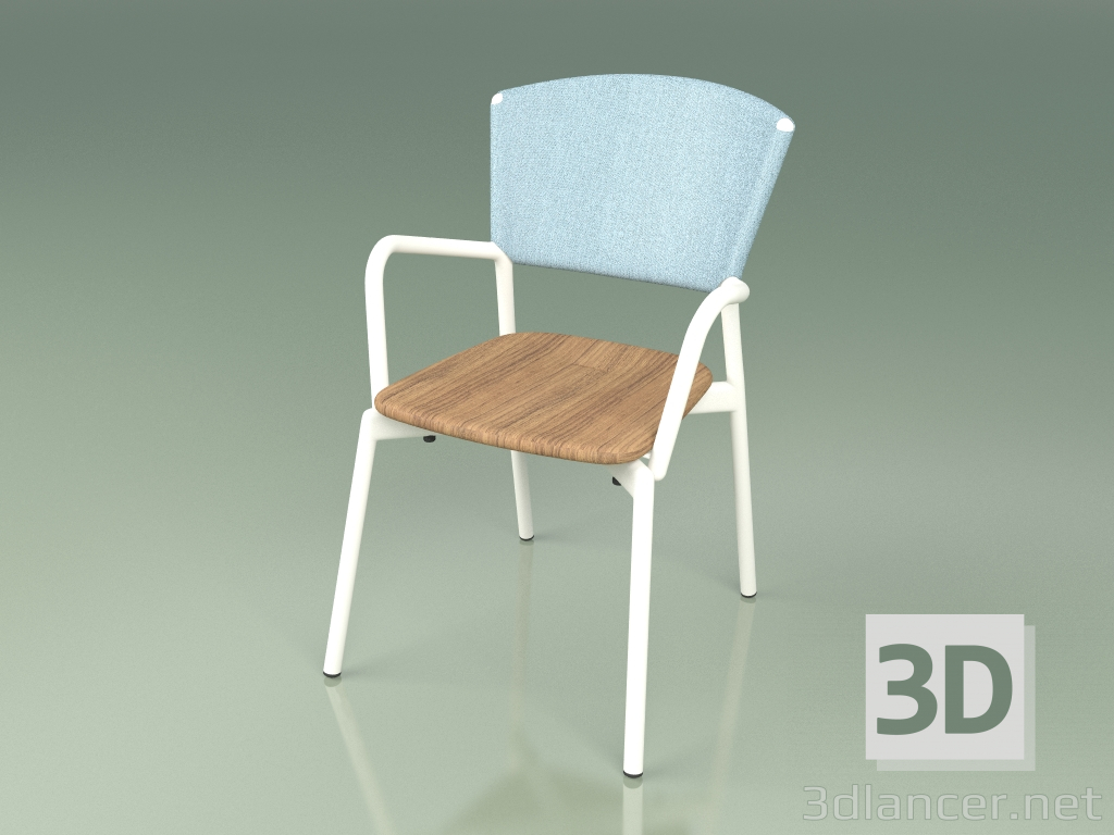 modèle 3D Chaise 021 (Métal Lait, Ciel) - preview