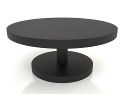 कॉफी टेबल जेटी 022 (डी = 800x350, लकड़ी का काला)
