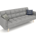 3d model Sofa bed Madrid (light gray - golden legs) - preview