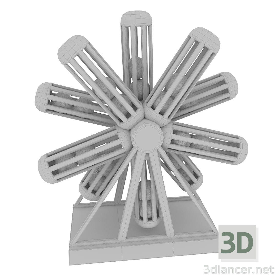 3d Wheel animation with layers model buy - render