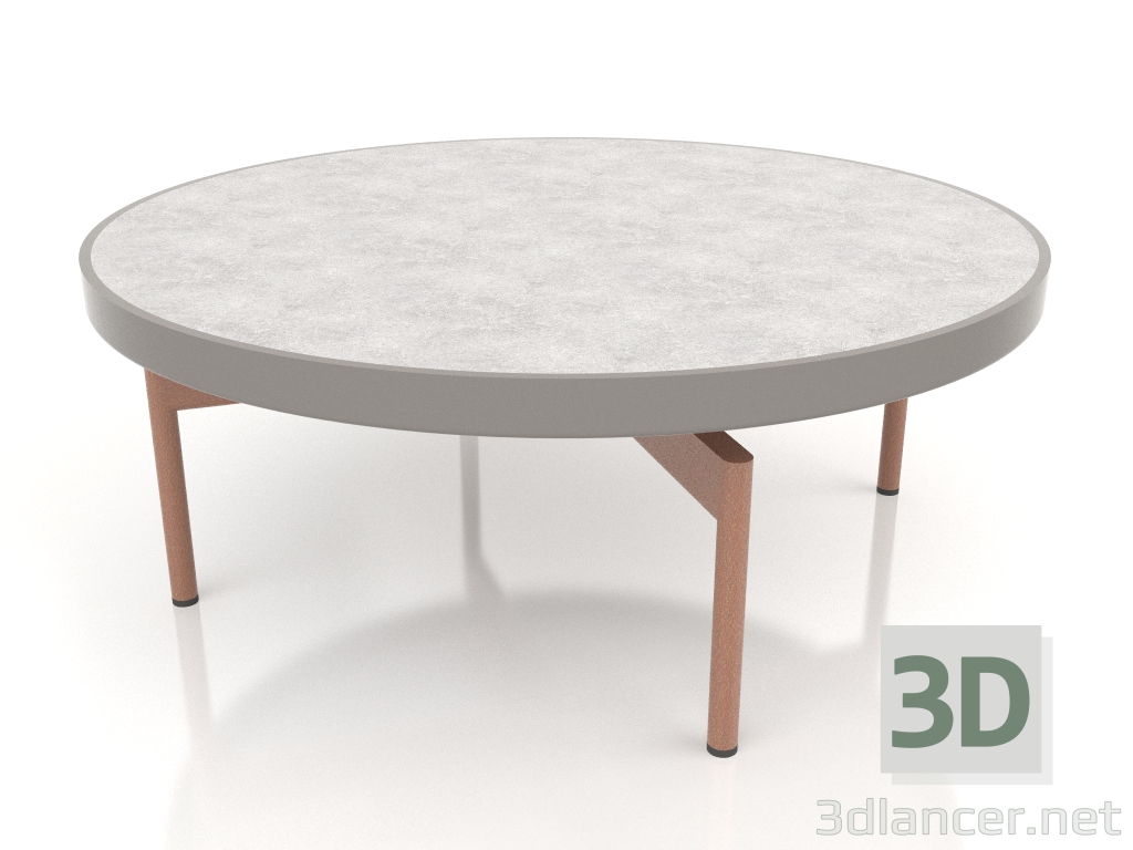 modello 3D Tavolino rotondo Ø90x36 (Grigio quarzo, DEKTON Kreta) - anteprima