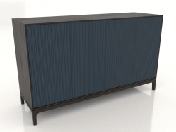 Mueble de TV FARGO con frontales fresados 1600x500x950 mm (cobalto oscuro, roble wengué, opción 2)
