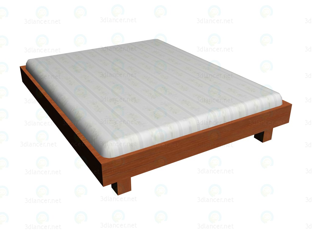 3d модель Ліжко 160 х 200 (немає узголів'ям) – превью