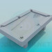 3d model billiard table - preview