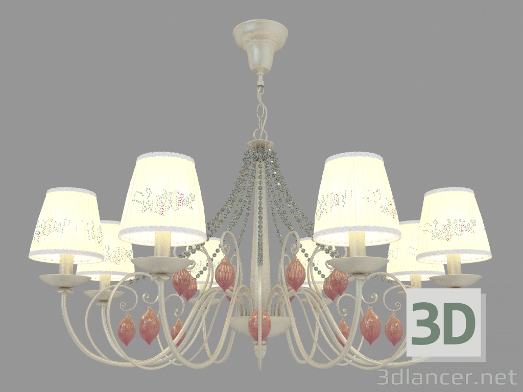 modello 3D Lampadario sospeso Adriana (3922 8) - anteprima