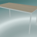 3D Modell Rechteckiger Tischfuß 140x70 cm (Eiche, Weiß) - Vorschau