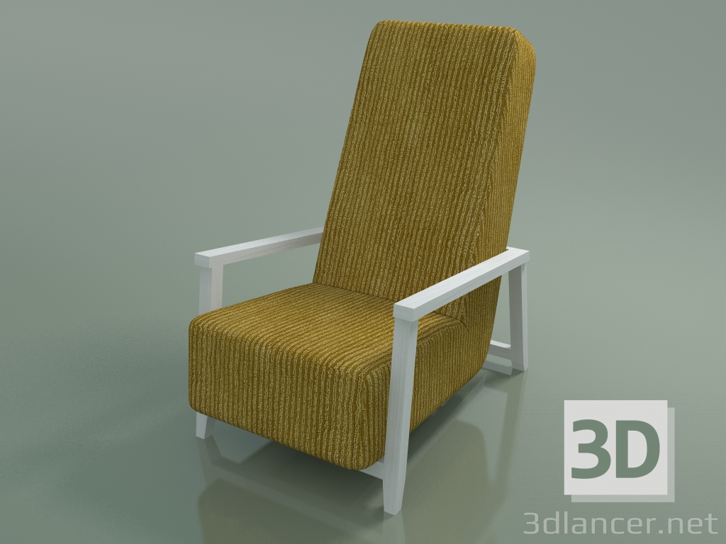 3D Modell Sessel (20, glänzend weiß) - Vorschau