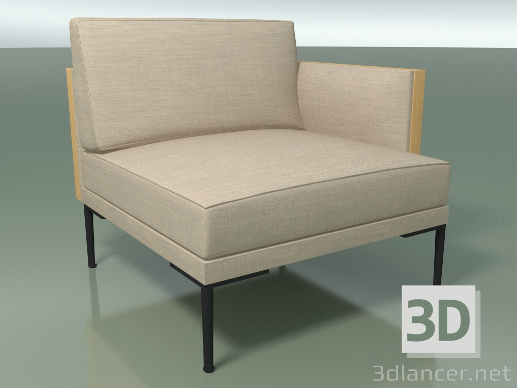3d model End module 5213 (left armrest, Natural oak) - preview