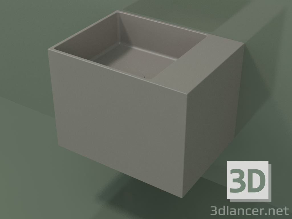 3D modeli Duvara monte lavabo (02UN22102, Clay C37, L 48, P 36, H 36 cm) - önizleme