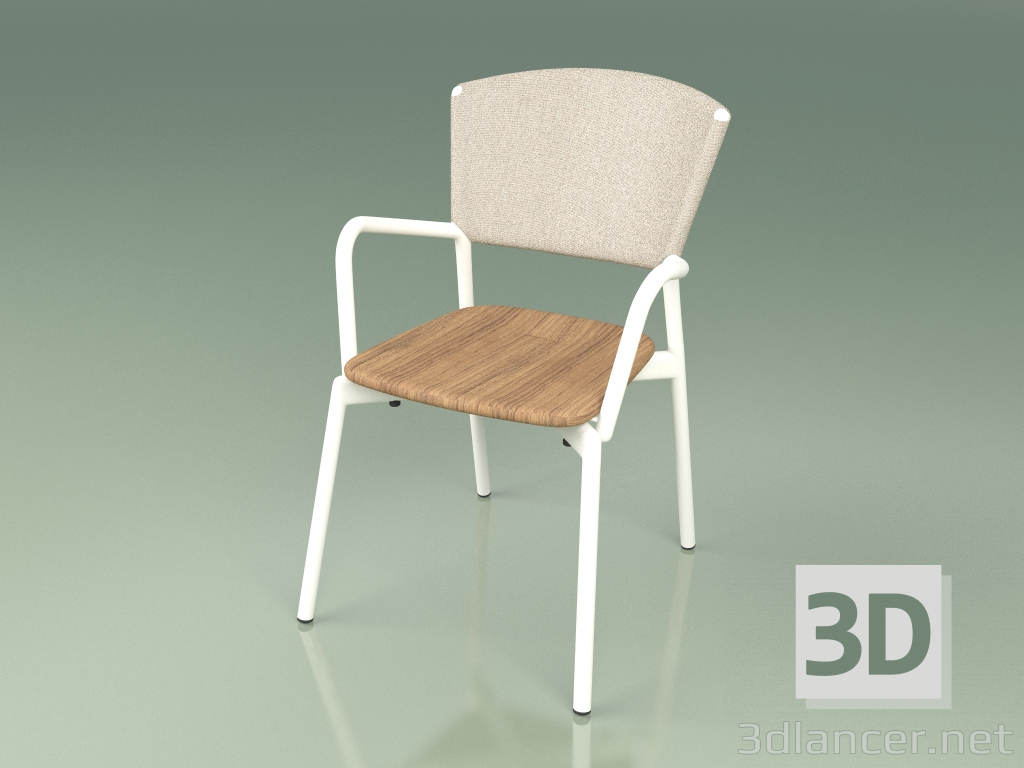 modello 3D Sedia 021 (Metallo Latte, Sabbia) - anteprima