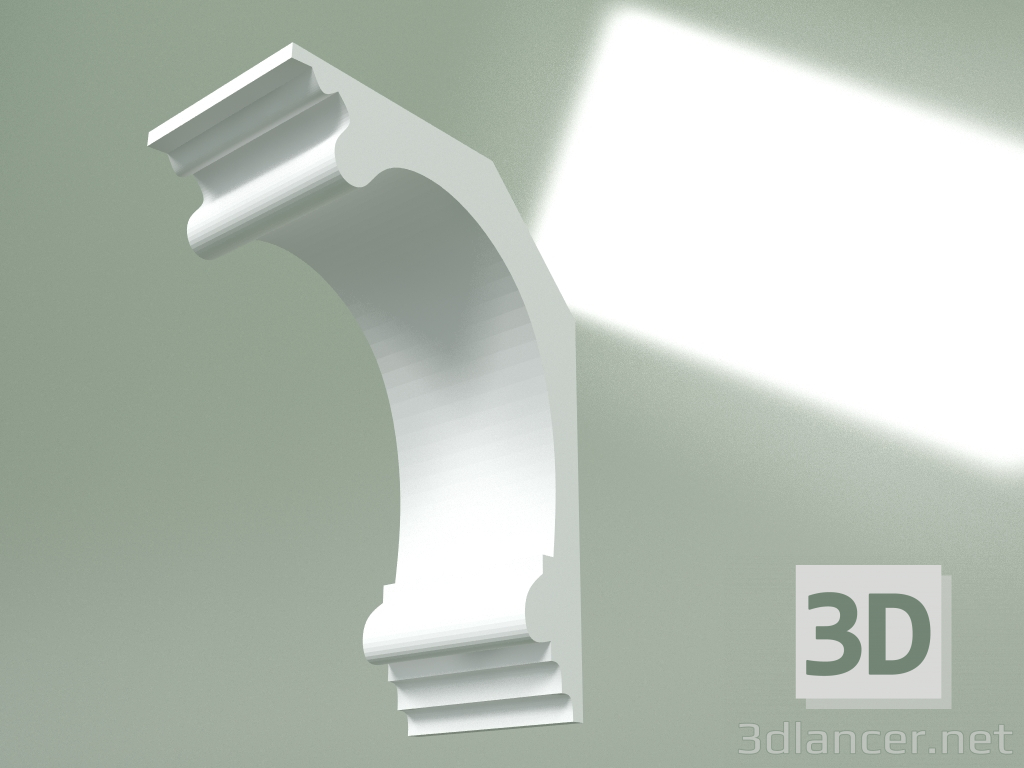 3D modeli Alçı korniş (tavan kaidesi) KT236 - önizleme