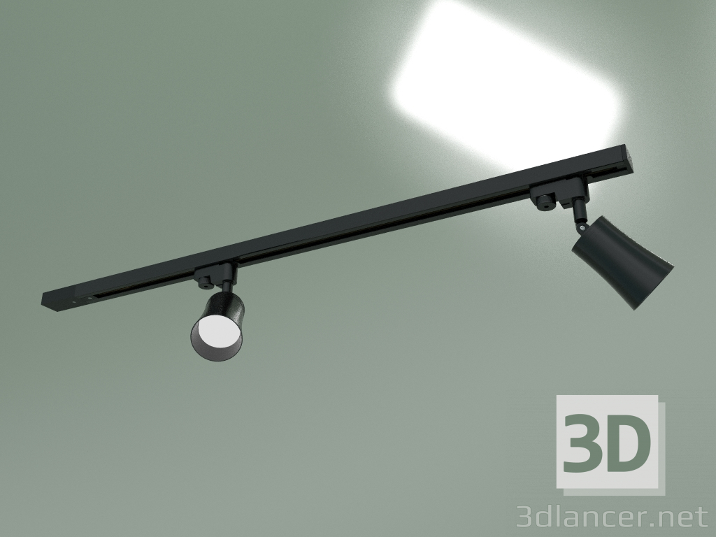 3d model Track light Vetro GU10 (black) - preview