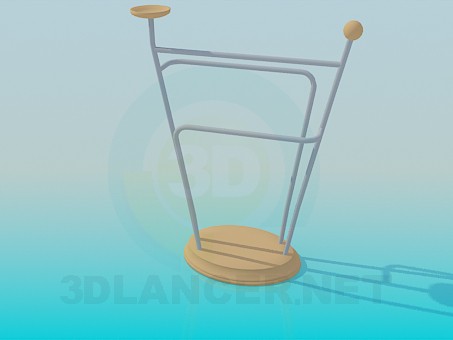 3d модель Вішалка для одягу – превью 3d модель Вішалка для одягу – превью