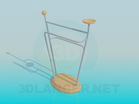 3d модель Вішалка для одягу – превью 3d модель Вішалка для одягу – превью
