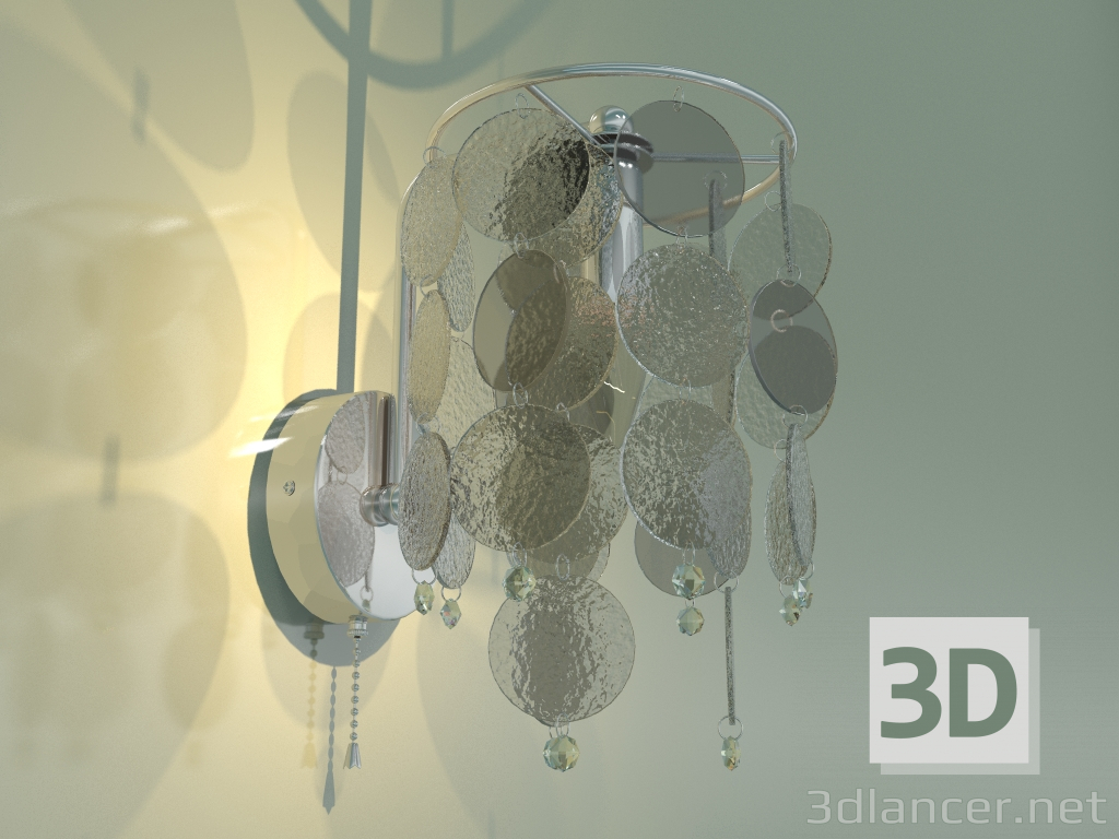 3D modeli Duvar lambası Bolla 334-1 (krom) - önizleme
