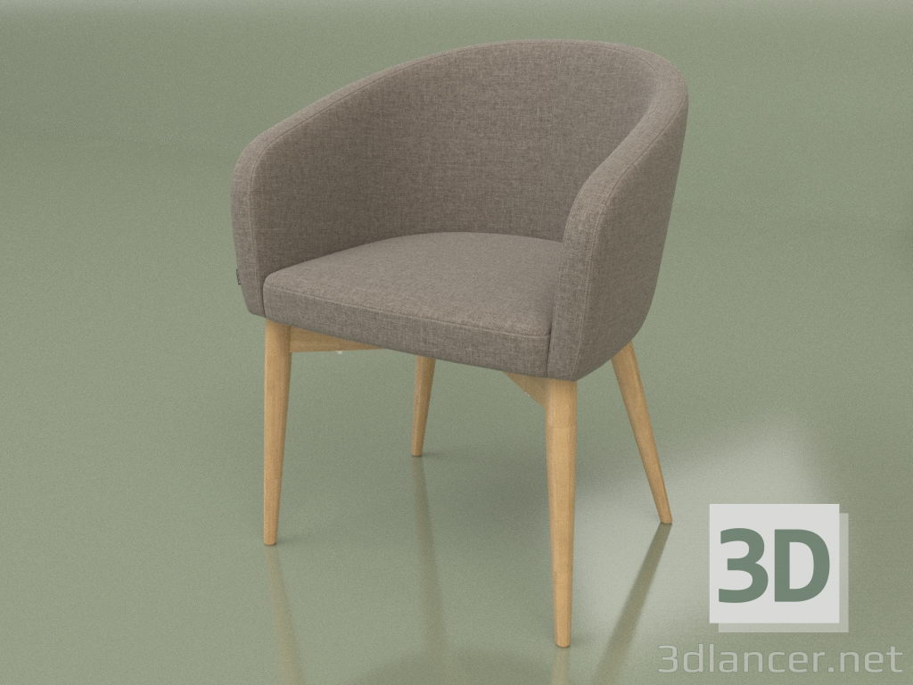 3D modeli Sandalye Torino (Beyaz meşe) - önizleme