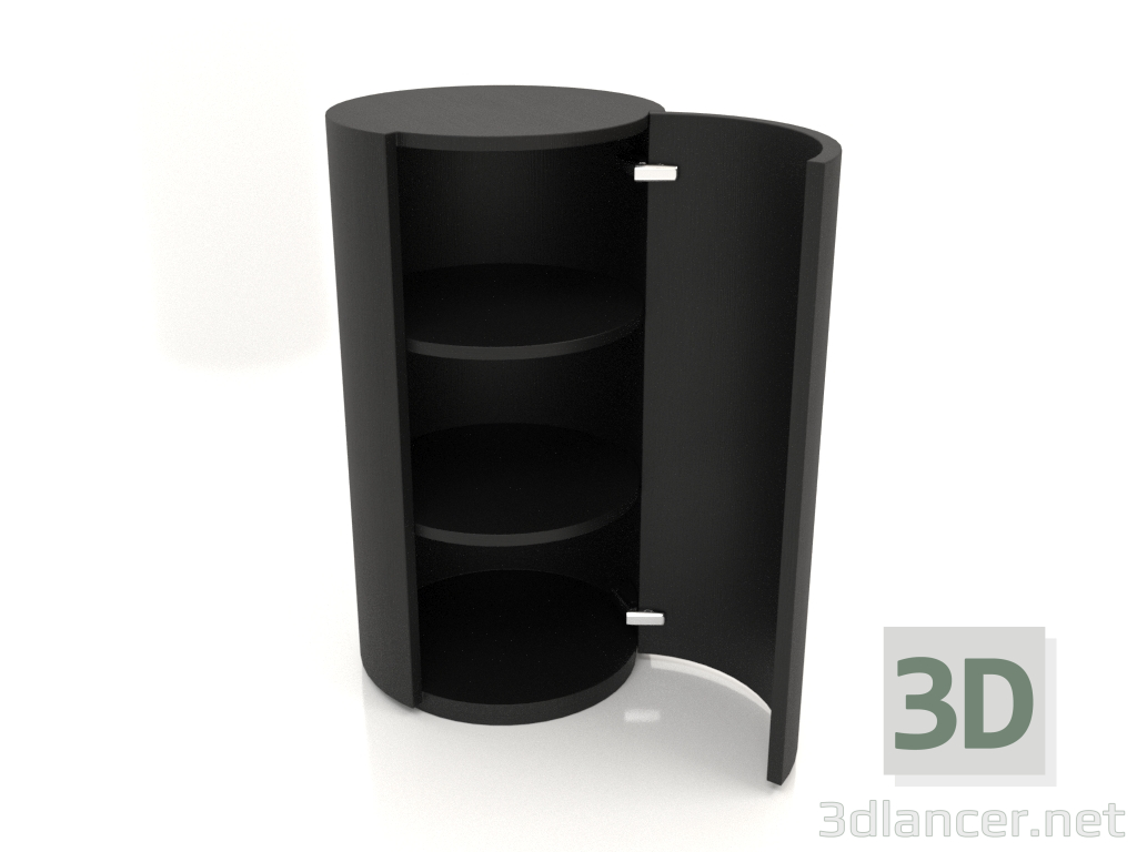 3d model Cabinet (with open door) TM 09 (D=503х931, wood black) - preview