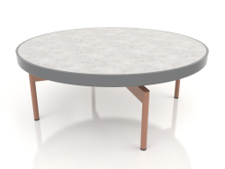 गोल कॉफी टेबल Ø90x36 (एन्थ्रेसाइट, डेकटन क्रेटा)