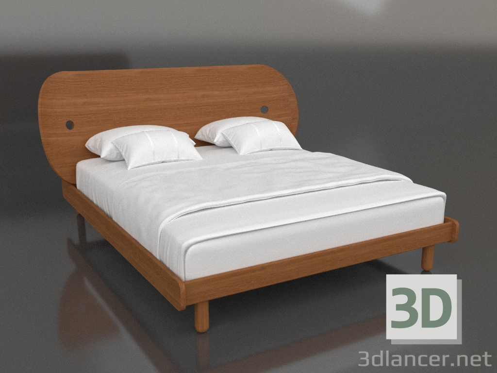 modello 3D Letto matrimoniale AU - anteprima modello 3D Letto matrimoniale AU - anteprima