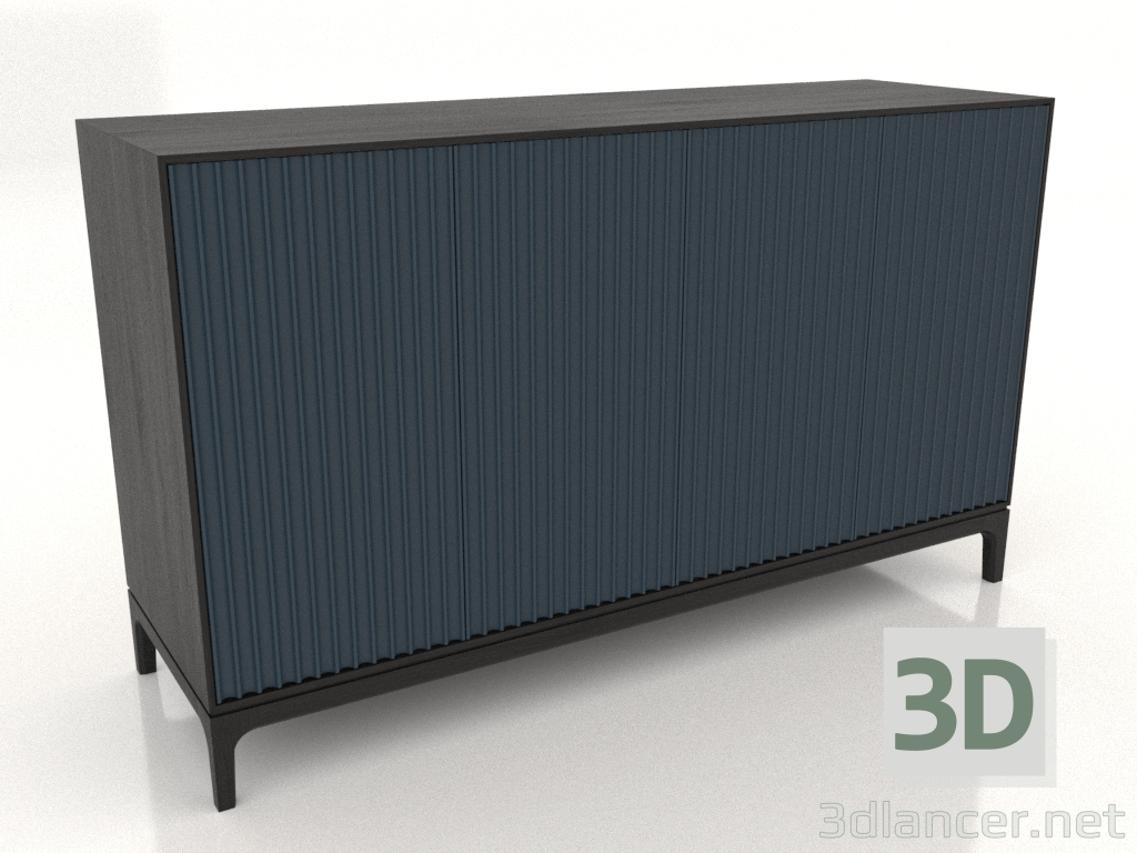 3d model Mueble de TV FARGO con frontales fresados 1600x500x950 mm (cobalto oscuro, roble negro, opción 2) - vista previa 3d model Mueble de TV FARGO con frontales fresados 1600x500x950 mm (cobalto oscuro, roble negro, opción 2) - vista previa
