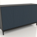 3d model Mueble de TV FARGO con frontales fresados 1600x500x950 mm (cobalto oscuro, roble negro, opción 2) - vista previa