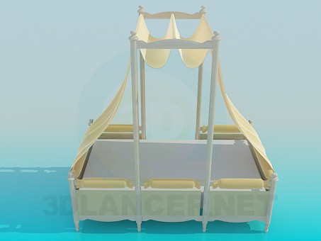 3d model Canopy bed - preview 3d model Canopy bed - preview