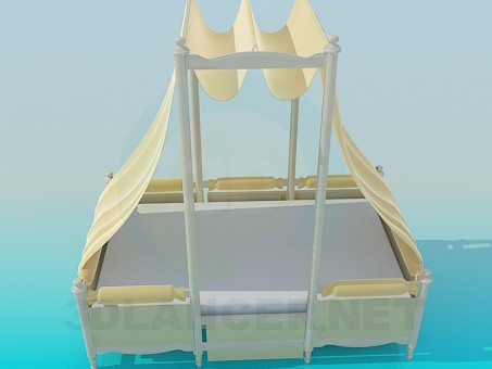 3d model Canopy bed - preview 3d model Canopy bed - preview