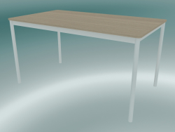आयताकार टेबल बेस 140x80 सेमी (ओक, सफेद)