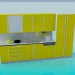 modello 3D Mobili cucina - anteprima