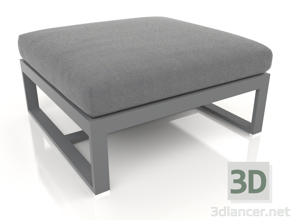 3d model Sectional pouf (Anthracite) - preview
