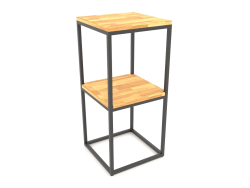 Etagère-console carrée (WOOD FLOOR, 40x40x86, 2 étagères)